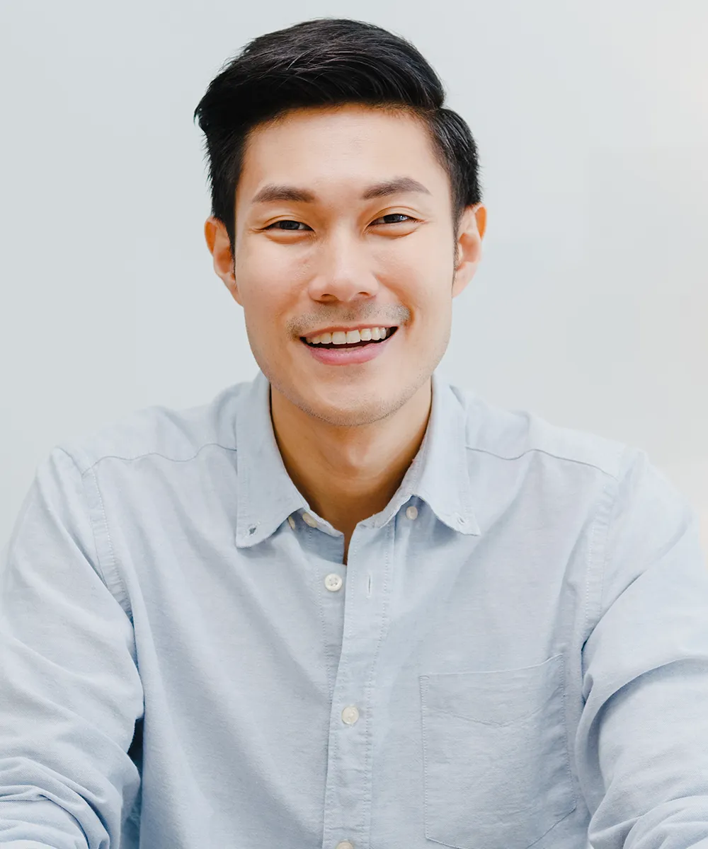 A man smiling